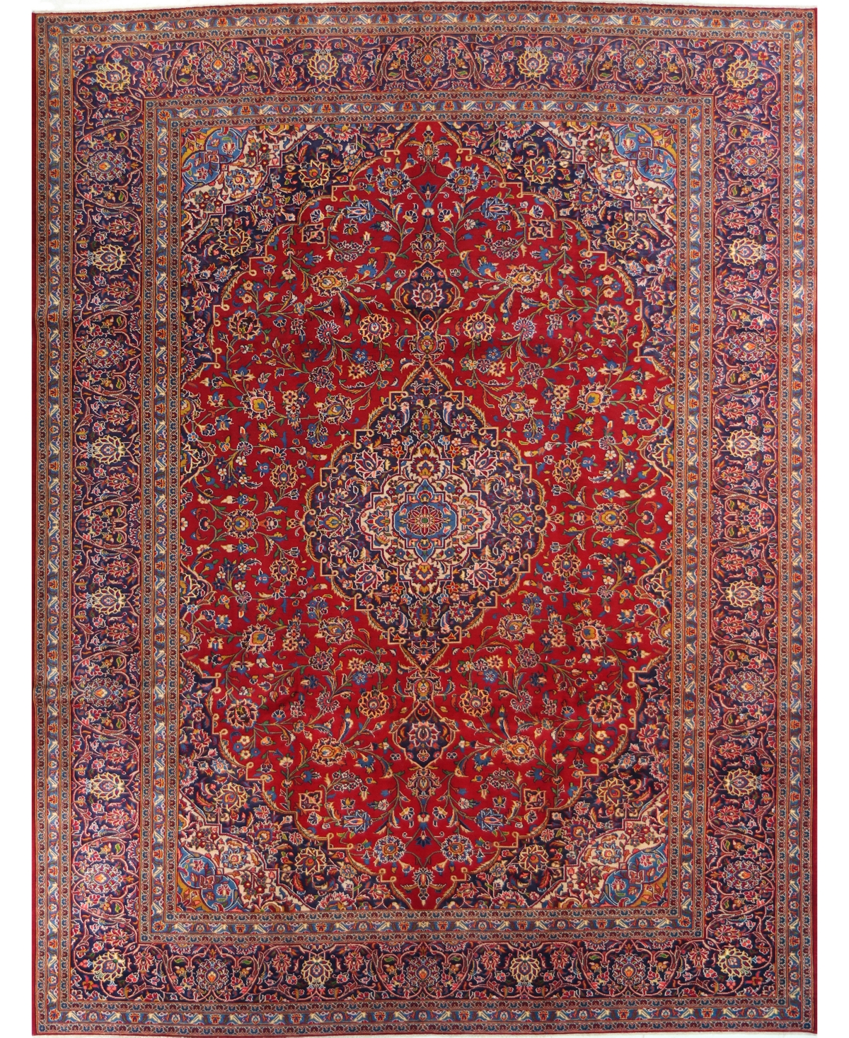 Bb Rugs One of a Kind Kashan 621211 9'7in x 12'7in Area Rug - Red