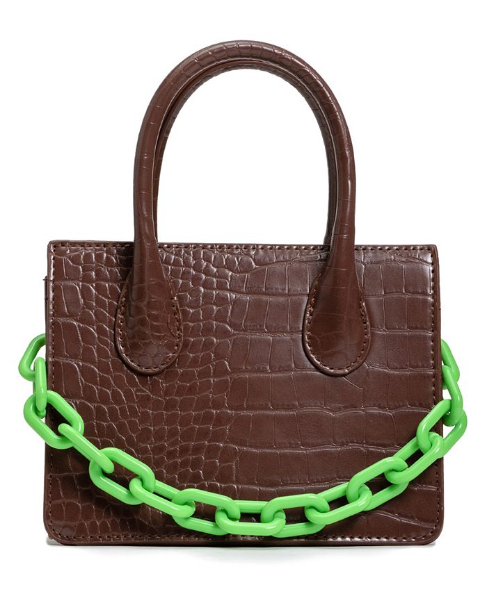 LIKE DREAMS Kenzie Chain Croc Faux Leather Mini Crossbody Bag - Macy's