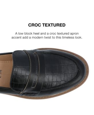 Journee Womens Kenly Medium and Wide Width Slip On Round Toe Loafer