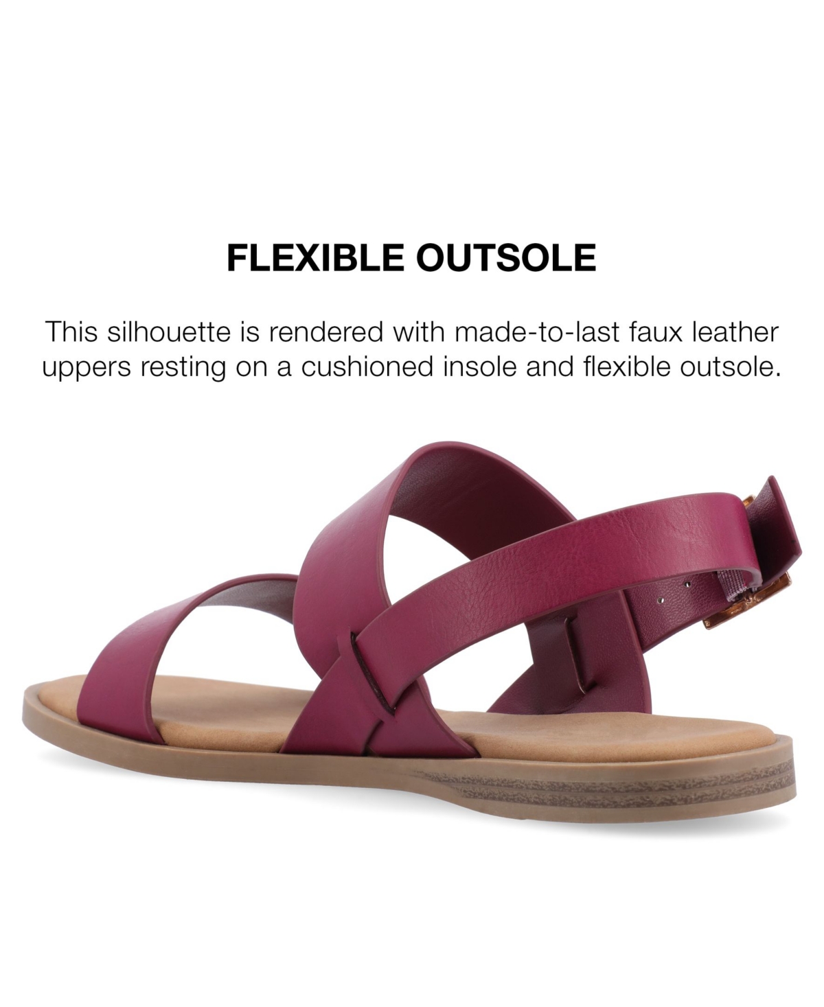 Journee Collection Journee Women's Wide Width Lavine Sandals In Raspberry