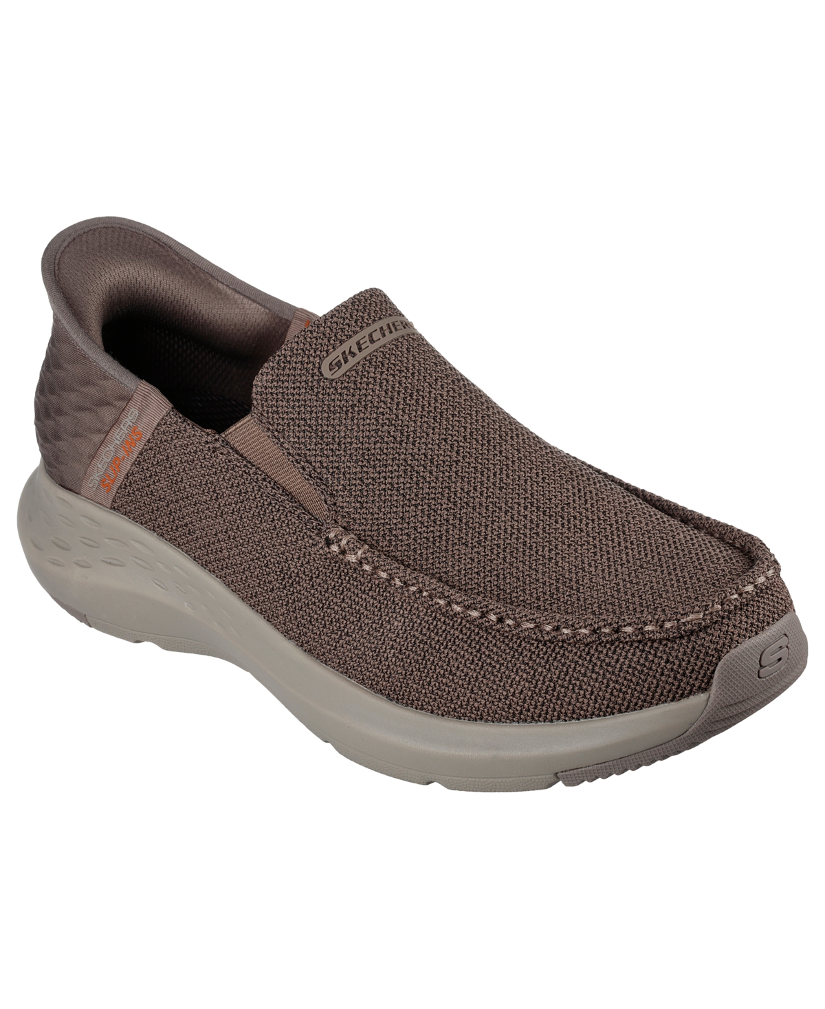 Skechers Men's Slip-ins- Parson Ralven Moc Toe Wide Width Casual Sneakers From Finish Line In Taupe