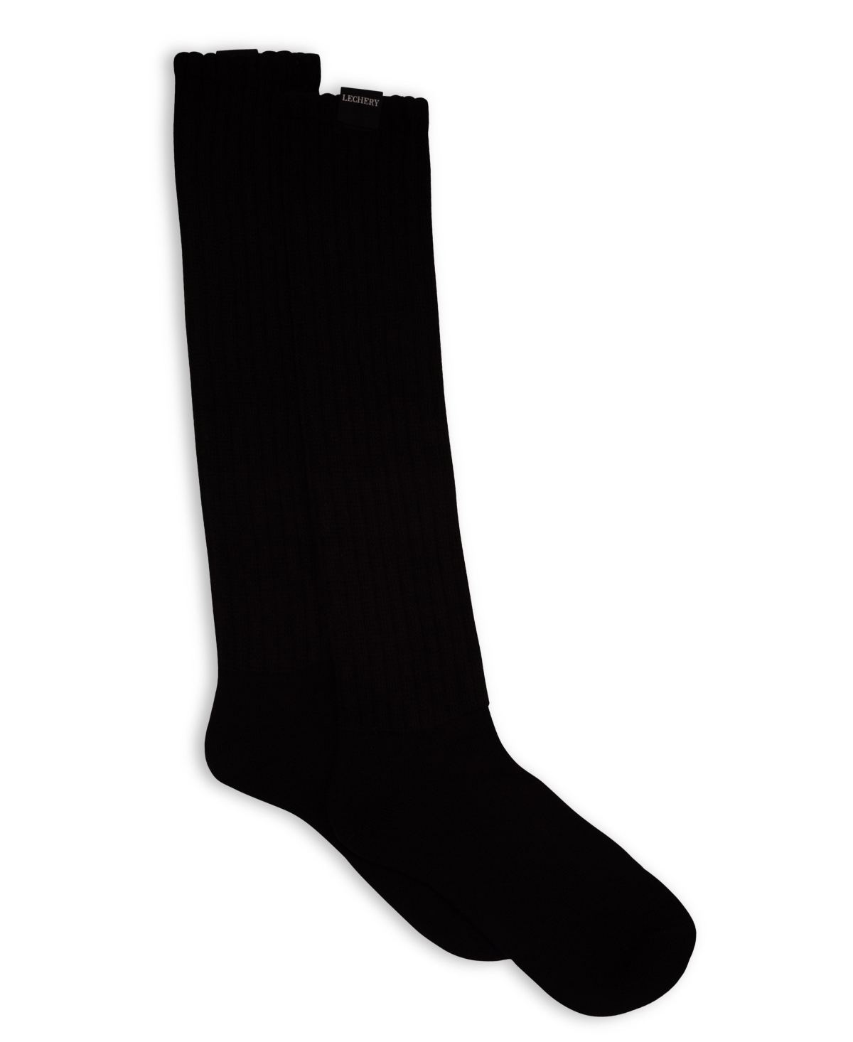 Shop Lechery Unisex European Made Scrunch Socks In Black