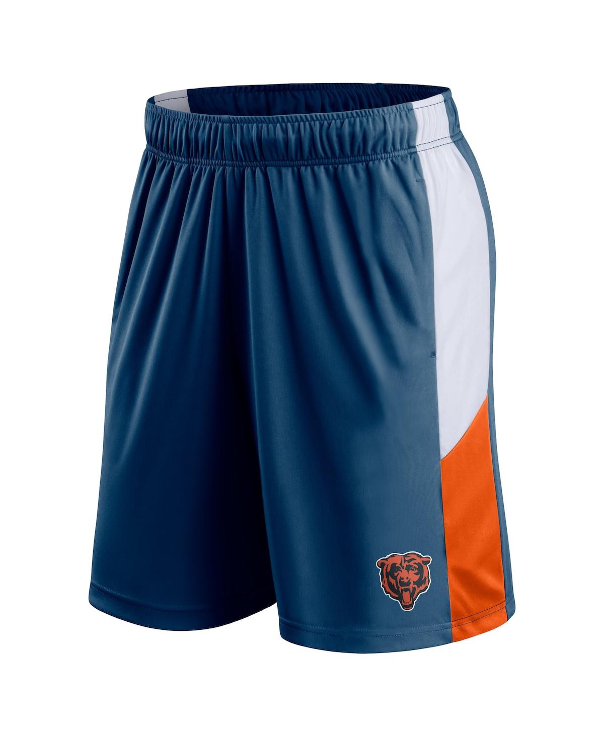 Shop Fanatics Men's  Navy Chicago Bears Prep Colorblock Shorts