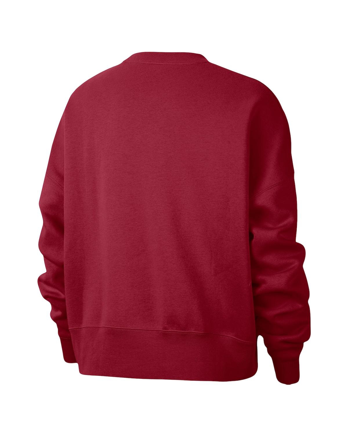 Shop Nike Women's  Crimson Oklahoma Sooners Vault Every Day Fleece Pullover Sweatshirt