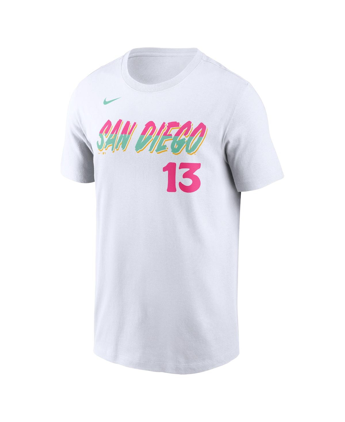 Men's Nike Manny MachadoSan Diego Padres City Connect Name and Number T-shirt - White