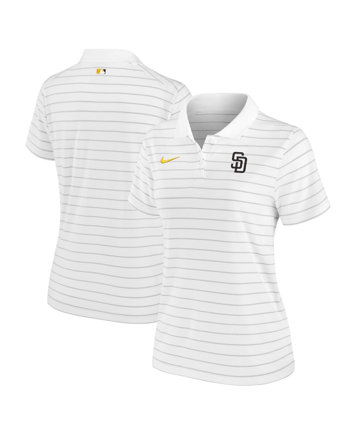 Women's Nike White San Diego Padres Authentic Collection Victory Performance Polo Shirt - White