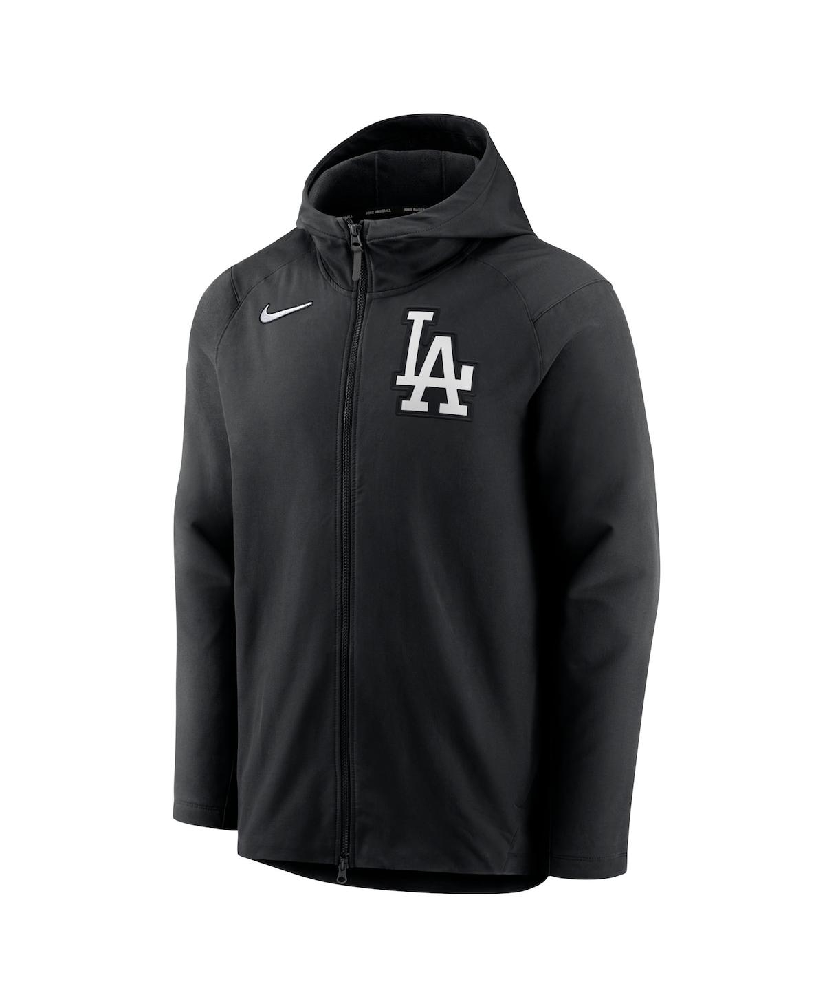 Shop Nike Men's  Black Los Angeles Dodgers Authentic Collection Performance Raglan Full-zip Hoodie