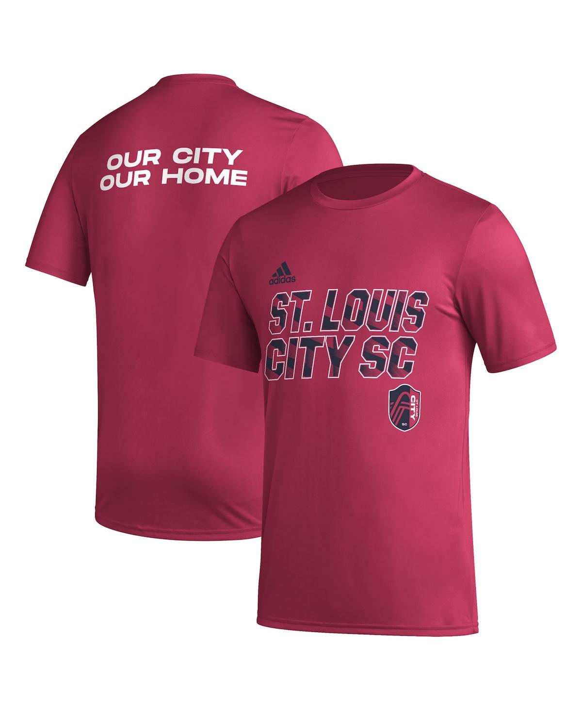 Shop Adidas Originals Men's Adidas Red St. Louis City Sc Team Jersey Hook Aeroready T-shirt