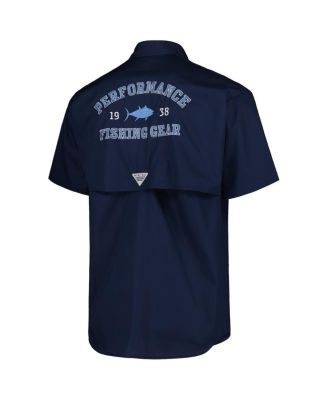 Men's Navy North Carolina Tar Heels Bonehead Button-Up Shirt