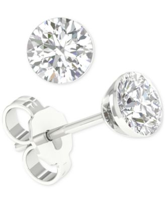 Macy's Diamond Stud Earring Collection In 14k White Gold