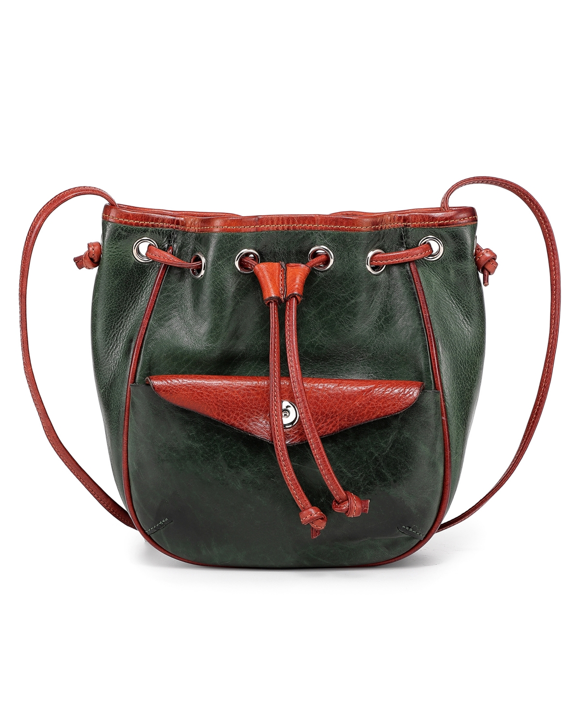 Old Trend Snapper Convertible Bucket Crossbody In Green