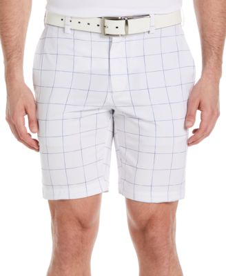 PGA TOUR - Men's Moisture-Wicking Stretch Space-Dyed Check 9" Golf Shorts