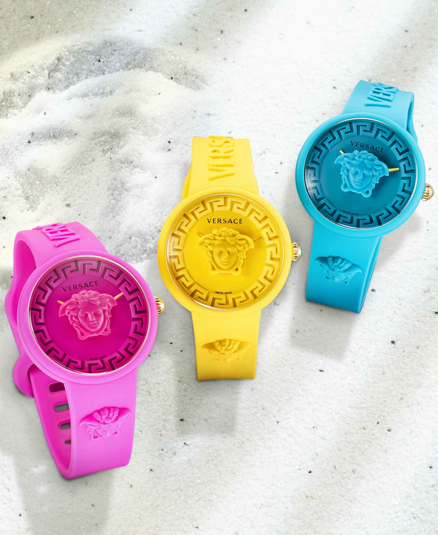 Женские часы Versace Swiss Medusa Pop White Silicone Strap Watch 39mm — фото 6
