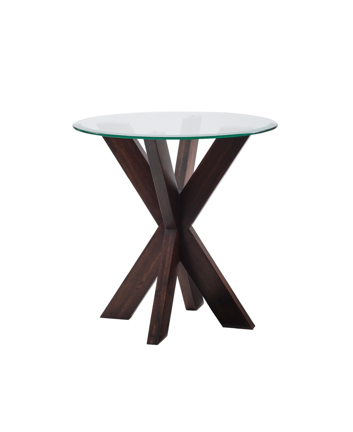Shop Linon Home Decor Powell Furniture Allard X Base Side Table In Dark Espresso