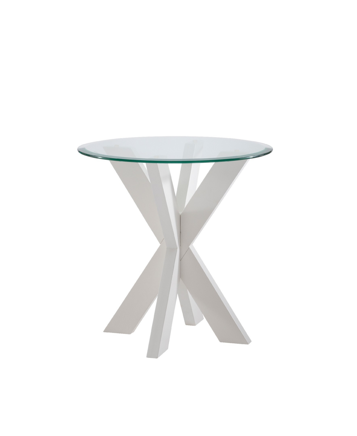 Linon Home Decor Powell Furniture Allard X Base Side Table In White