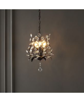 Adoria 12" 3-Light Contemporary Bohemian Iron, Acrylic LED Pendant
