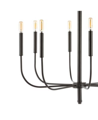 Amoros 27.25" 8-Light Modern Mid-Century Iron LED Chandelier