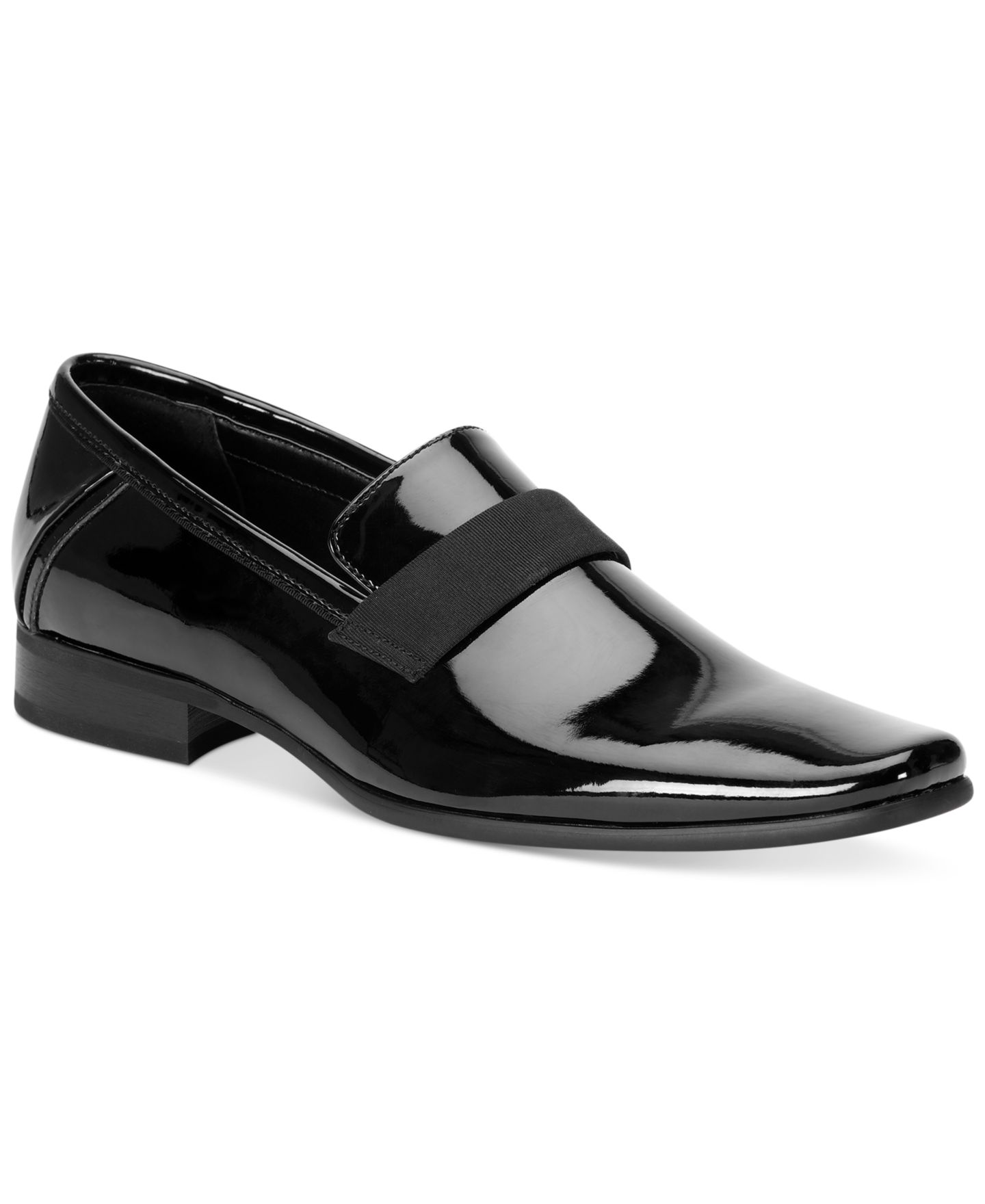 Мужские туфли Calvin Klein Bernard Patent Slip-on Loafer, цвет: Чёрный лаковый — фото 1