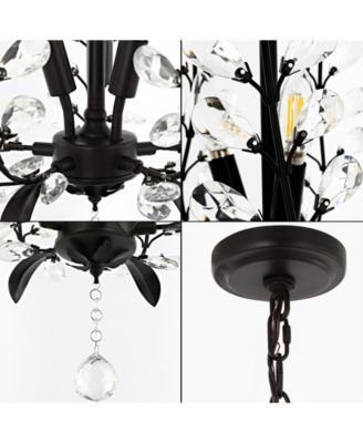 Adoria 12" 3-Light Contemporary Bohemian Iron, Acrylic LED Pendant