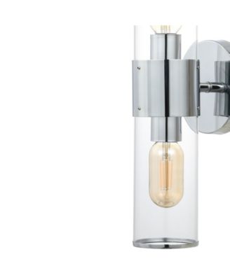 Quinn 15.5" 2-Light Mid-Century Modern Iron, Acrylic LED Sconce