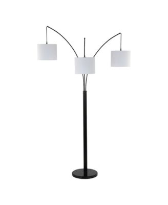 Barrie 78.5" 3-Light Mid-Century Modern Head-Adjustable Iron LED Arc Floor Lamp