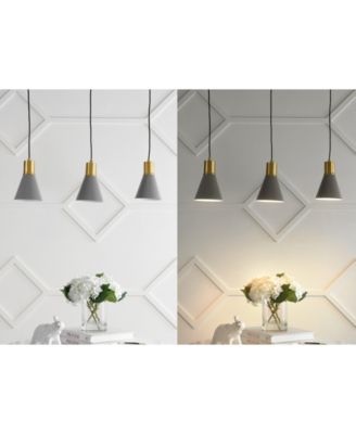 Apollo 33.5" 3-Light Mid-Century Modern Iron Adjustable Linear LED Pendant