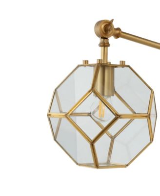 Honeycomb 7.5" 1-Light Modern Contemporary Arm-Adjustable Iron, Glass LED Sconce