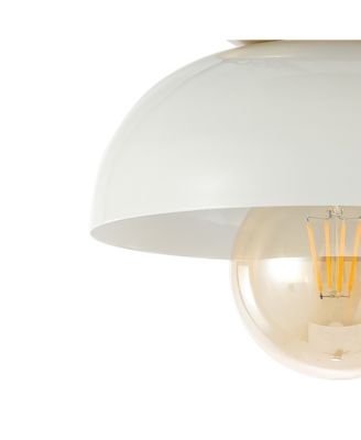 Paulina 8.5" 1-Light Classic Industrial Iron LED Flush Mount