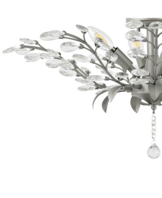 Elisana 26" 4-Light Contemporary Bohemian Iron, Acrylic LED Semi Flush Mount