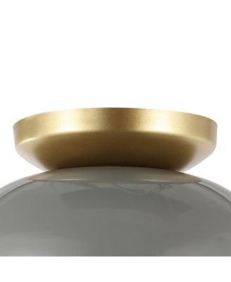 Paulina 8.5" 1-Light Classic Industrial Iron LED Flush Mount