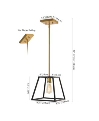 Girard 9.25" 1-Light Farmhouse Industrial Iron LED Pendant