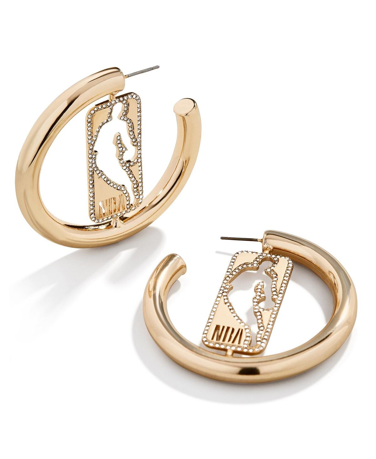 Baublebar Women's  Nba Gold Logo Hoop Earrings In Gold-tone