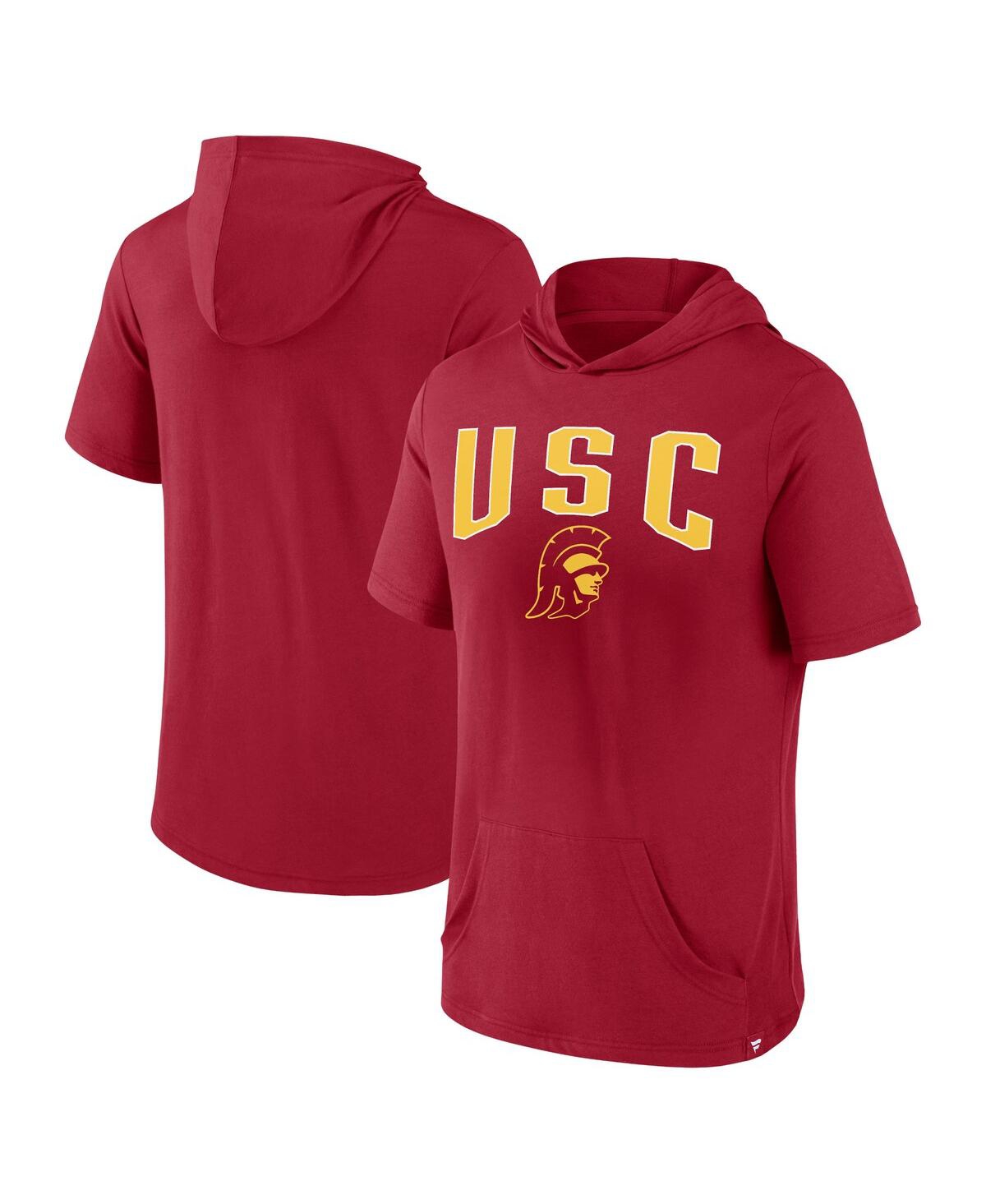 Fanatics Men's  Cardinal Usc Trojans Outline Lower Arch Hoodie T-shirt In Cardinal