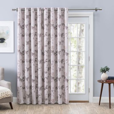 Tacoma Double Black Out Grommet Curtain Patio Panel w/Wand 106"W x 84"L