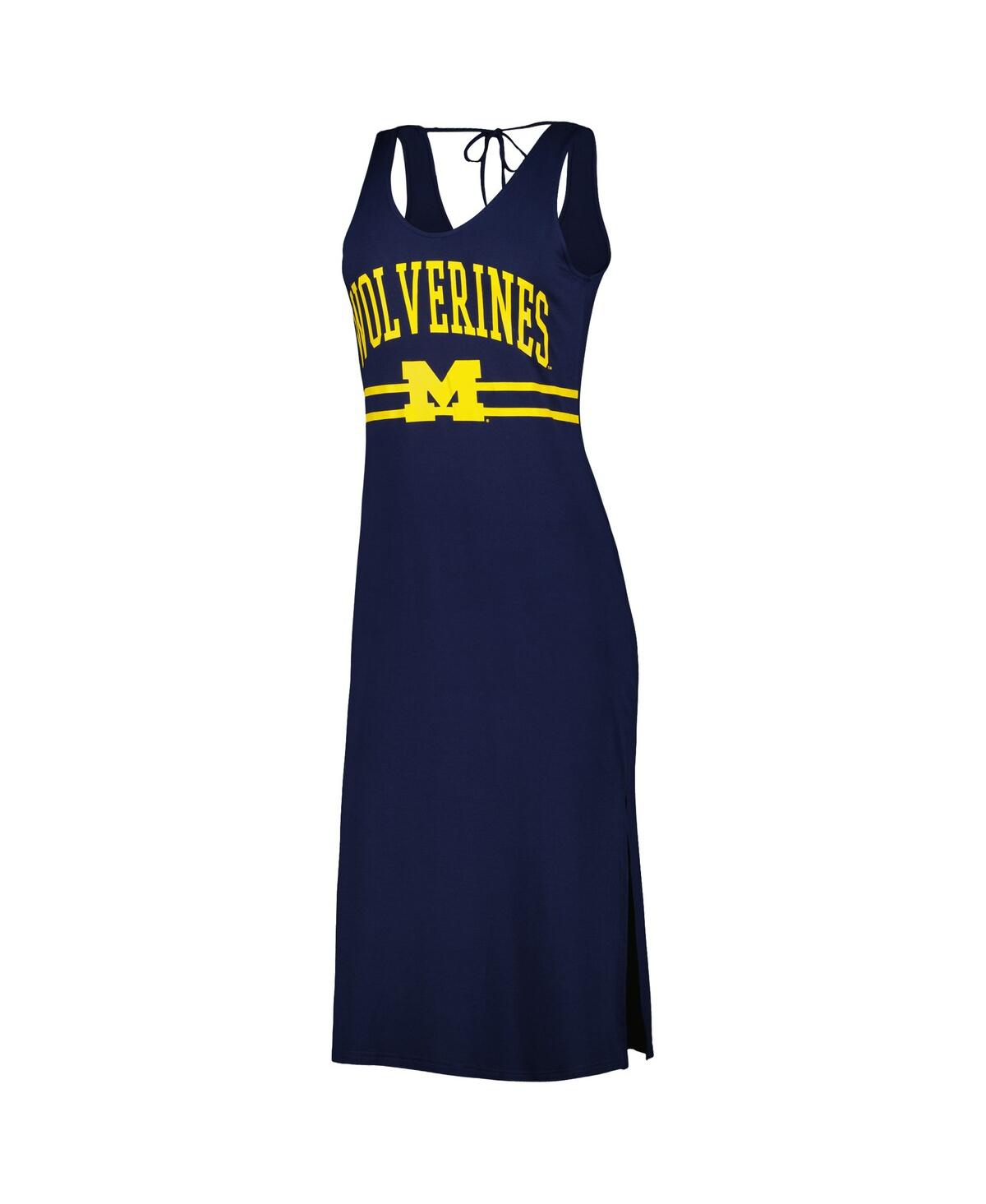 Shop G-iii 4her By Carl Banks Women's  Navy Michigan Wolverines Training V-neck Maxi Dress