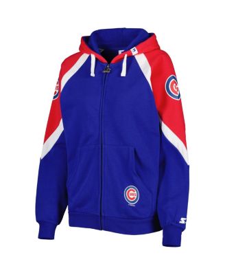 Women's Royal, Red Chicago Cubs Hail Mary Full-Zip Hoodie