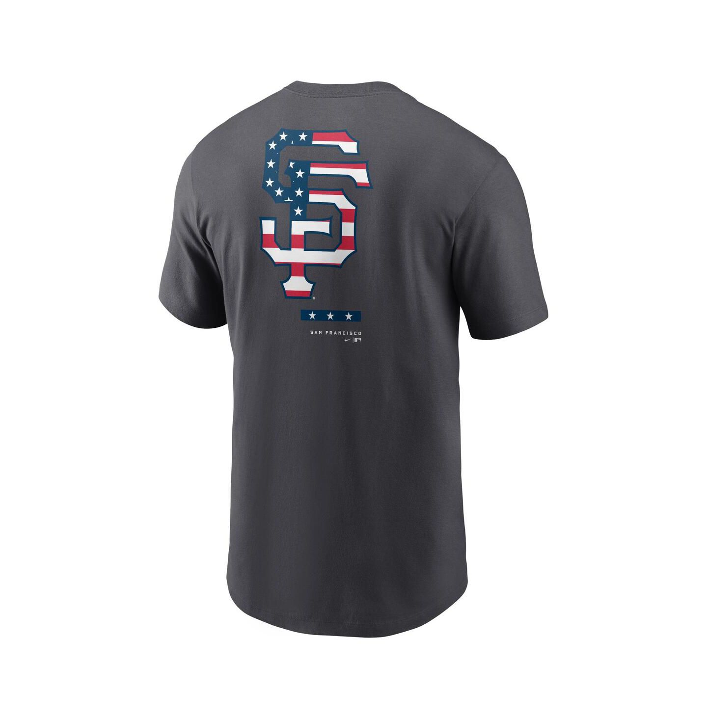 Мужская футболка Nike Anthracite San Francisco Giants Americana — фото 4