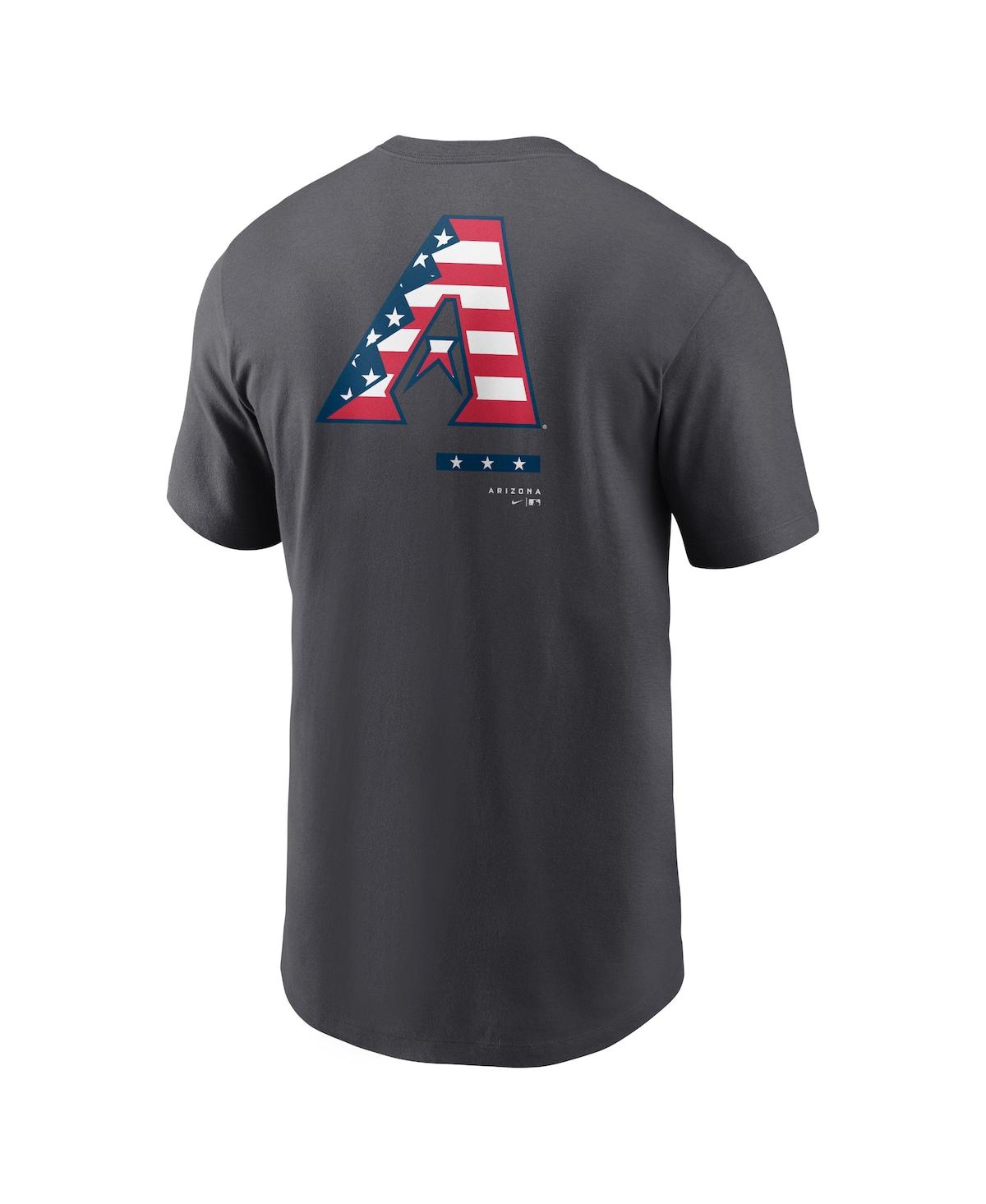 Shop Nike Men's  Anthracite Arizona Diamondbacks Americana T-shirt
