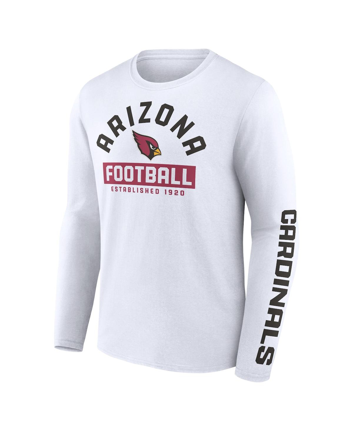 Fanatics Men's  Cardinal, White Arizona Cardinals Long And Short Sleeve Two-pack T-shirt In Cardinal,white