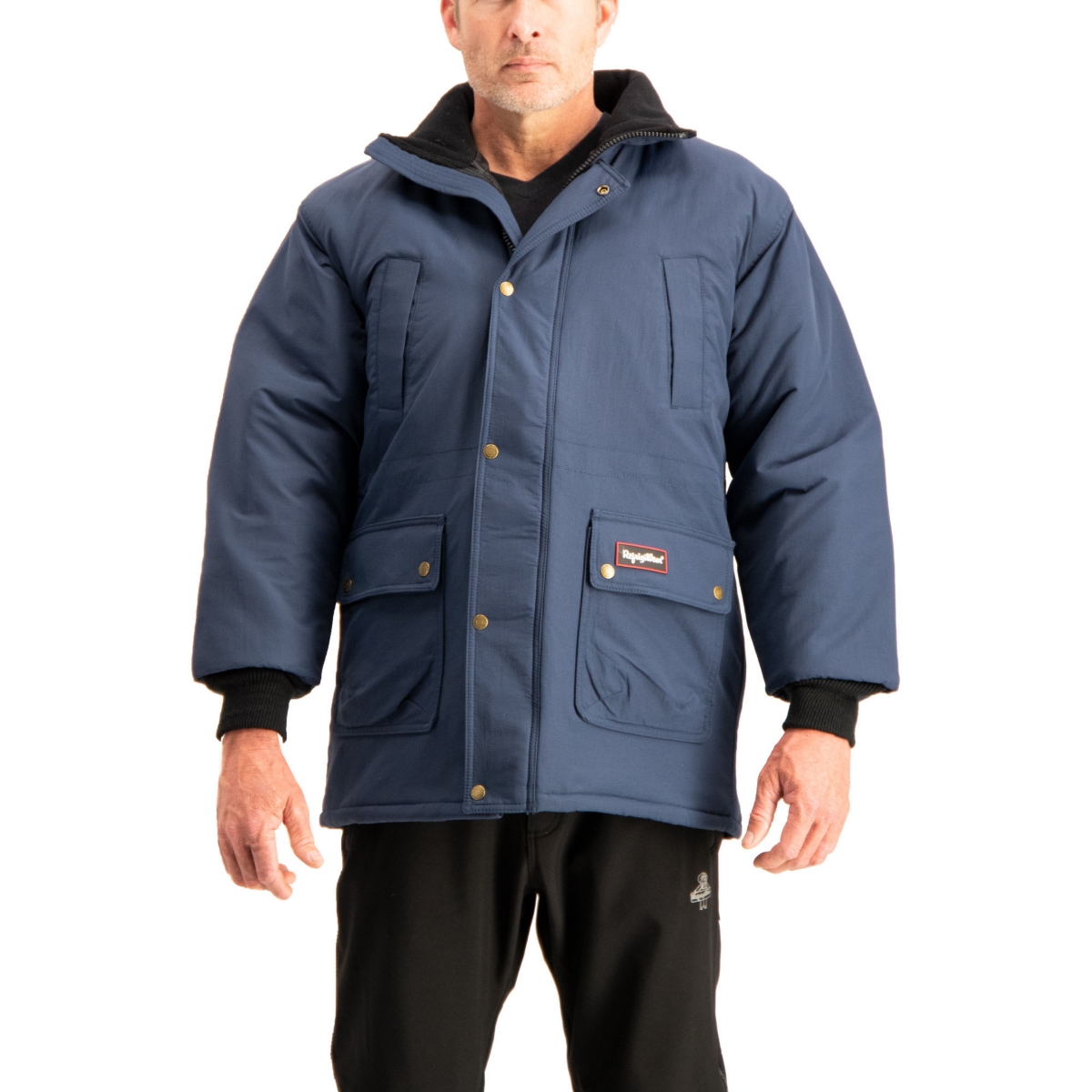 Men's Chill Breaker Lightweight Insulated Parka Jacket Workwear Coat - Navy