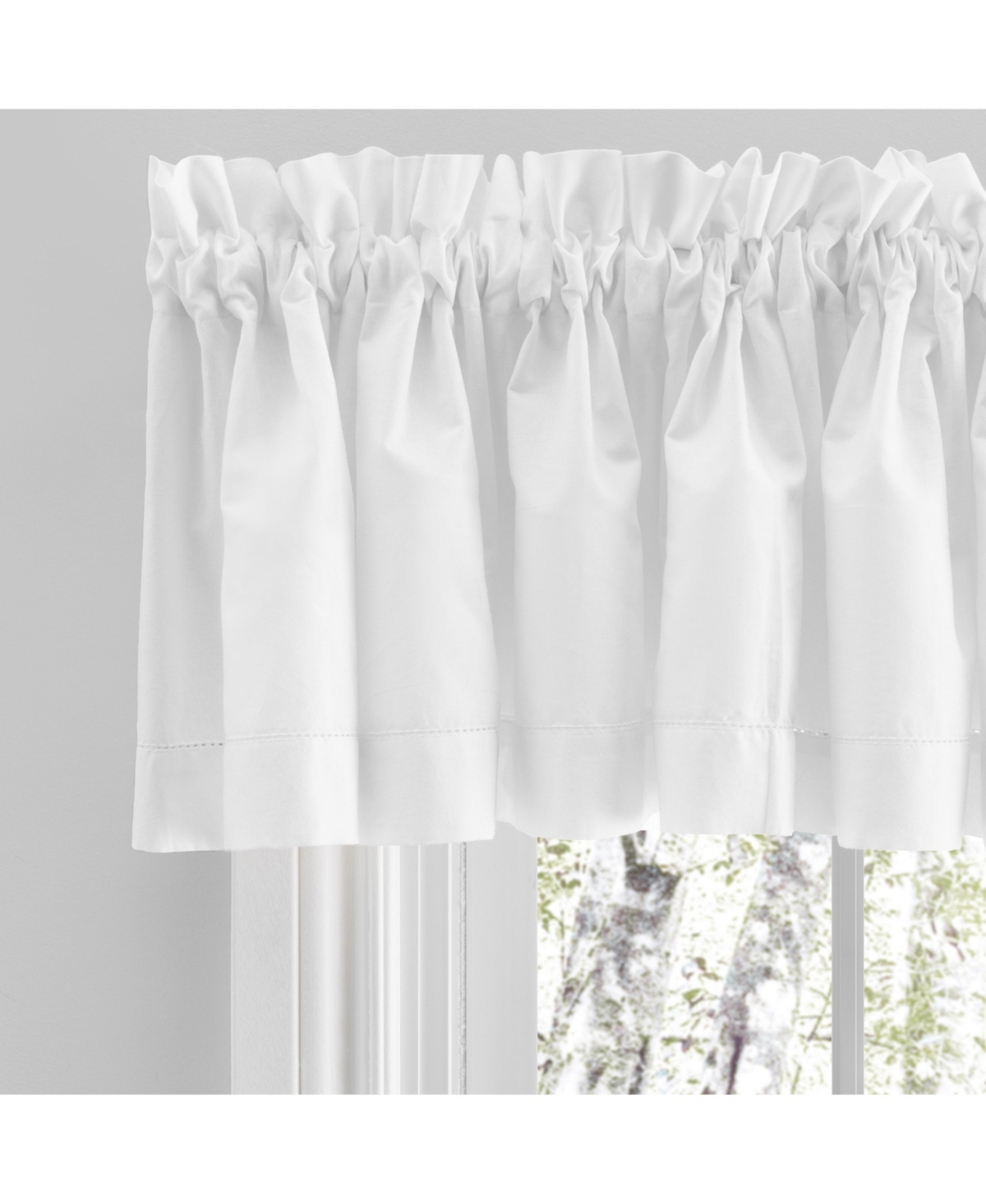 Simplicity Tailored Valance Curtain 80"W x 13"L - Natural