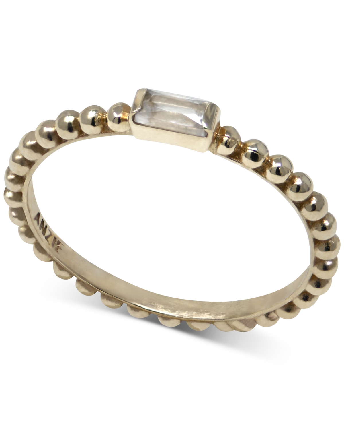 Anzie White Topaz Polished Band In 14k Gold