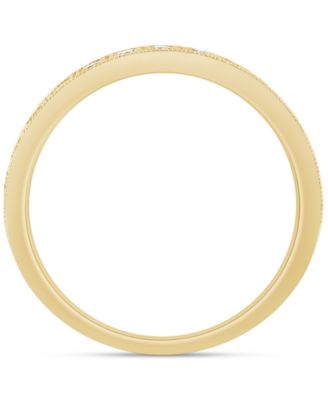 Diamond Milgrain Band (1/2 ct. t.w.) in 14k White or Yellow Gold