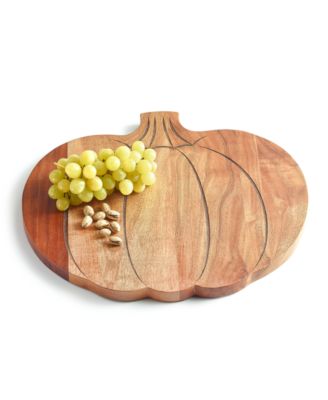 Charter Club - Pumpkin Figural Acacia Wood Board