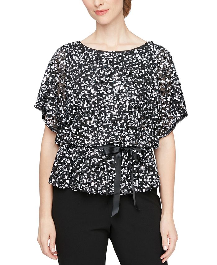 Alex evenings tops macy's shop