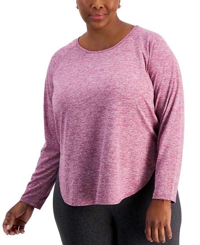 ID Ideology Plus Size Long-Sleeve T-Shirt, Created for Macy's - Macy's