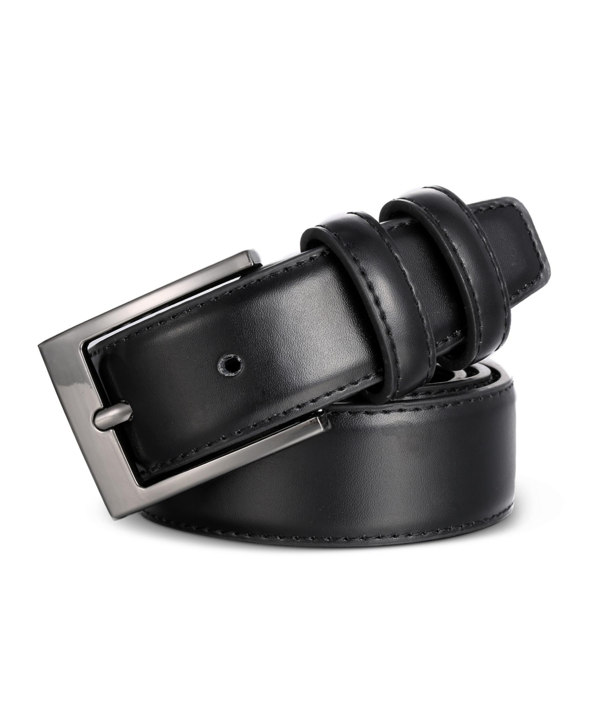 Mio Marino Men's Dual Loop Leather Belt, 2 pack - Deep charcoal  amber