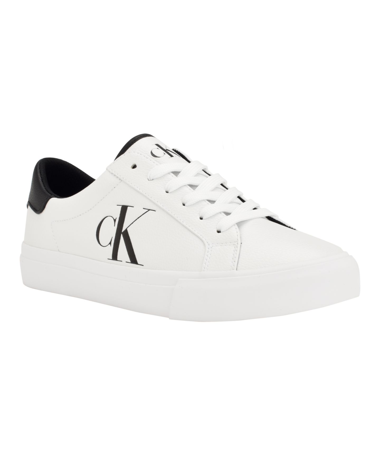 Мужские кроссовки Calvin Klein Rex Lace-Up Slip-On, цвет: Белый / Тёмно-синий — фото 1