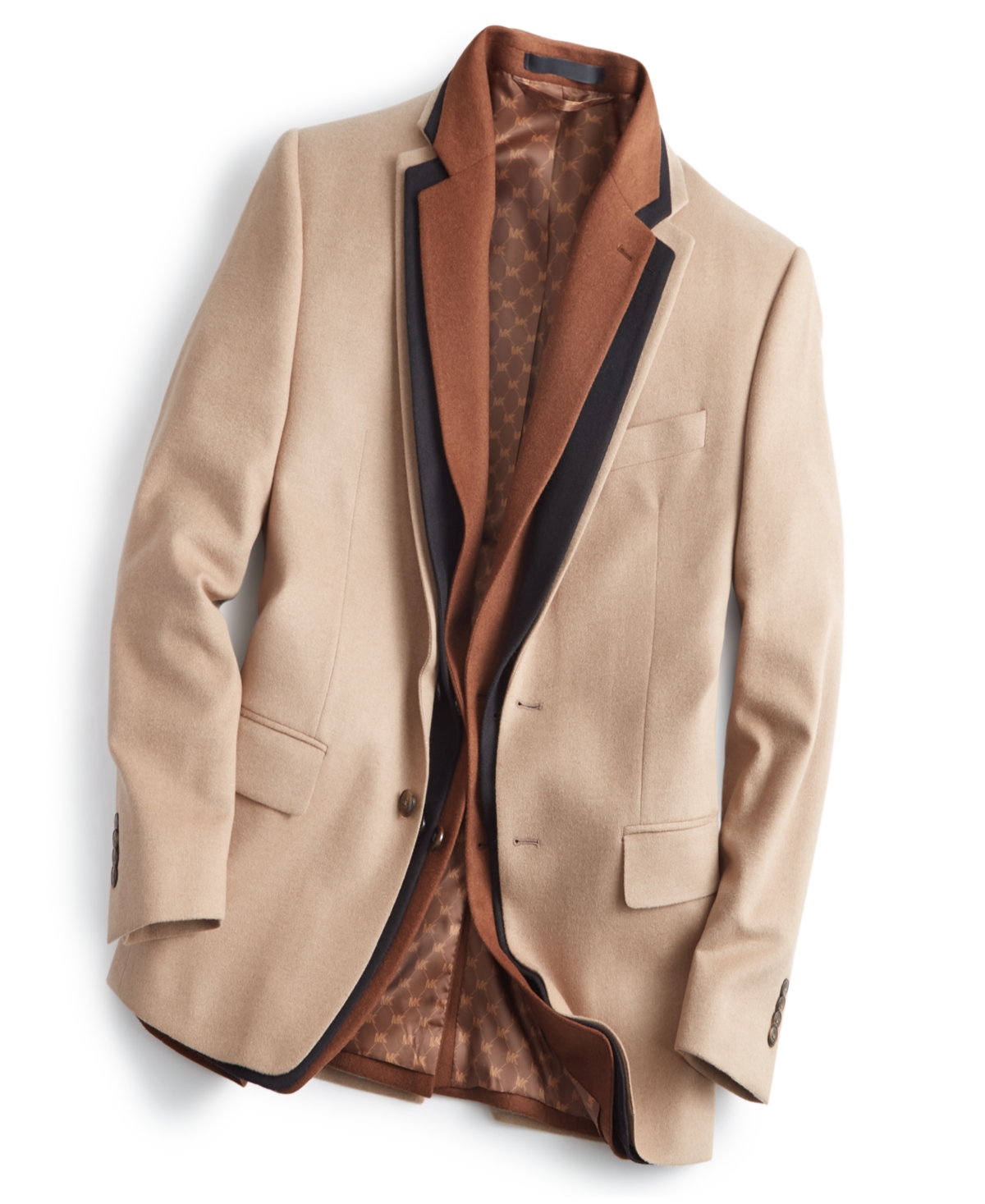 Shop Michael Kors Men's Wool Cashmere Luxury Classic Fit Sport Coat In Camel