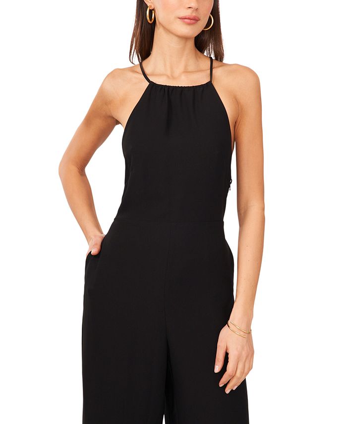 1.STATE Women's Open-Back Halter Wide-Leg Jumpsuit - Macy's